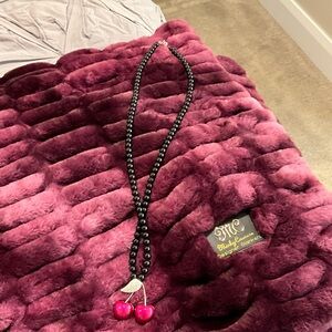 Swarovski Black and Pink Crystal Cherrie Necklace